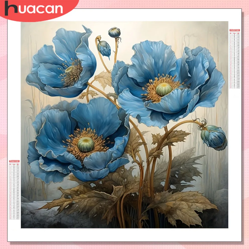 HUACAN Diamond Painting New Collection Poppy Flower Full Kit