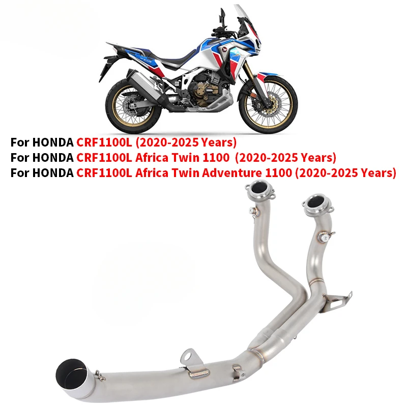 

Надевается для Honda CRF1100L Africa Twin Adventure 1100 CRF1100 2020-2025, выхлопная система мотоцикла, передняя соединительная труба
