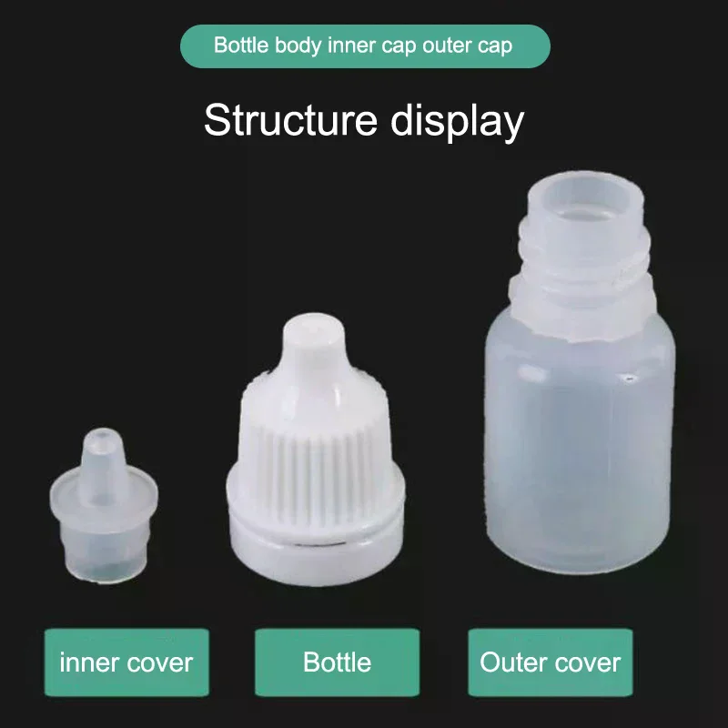 5Pcs 3/5/10/15/20/30/50/100ml Empty Plastic Dropper Bottle Paint Beauty Oil Ink Squeezable Refillable Bottle Cosmetics Storage