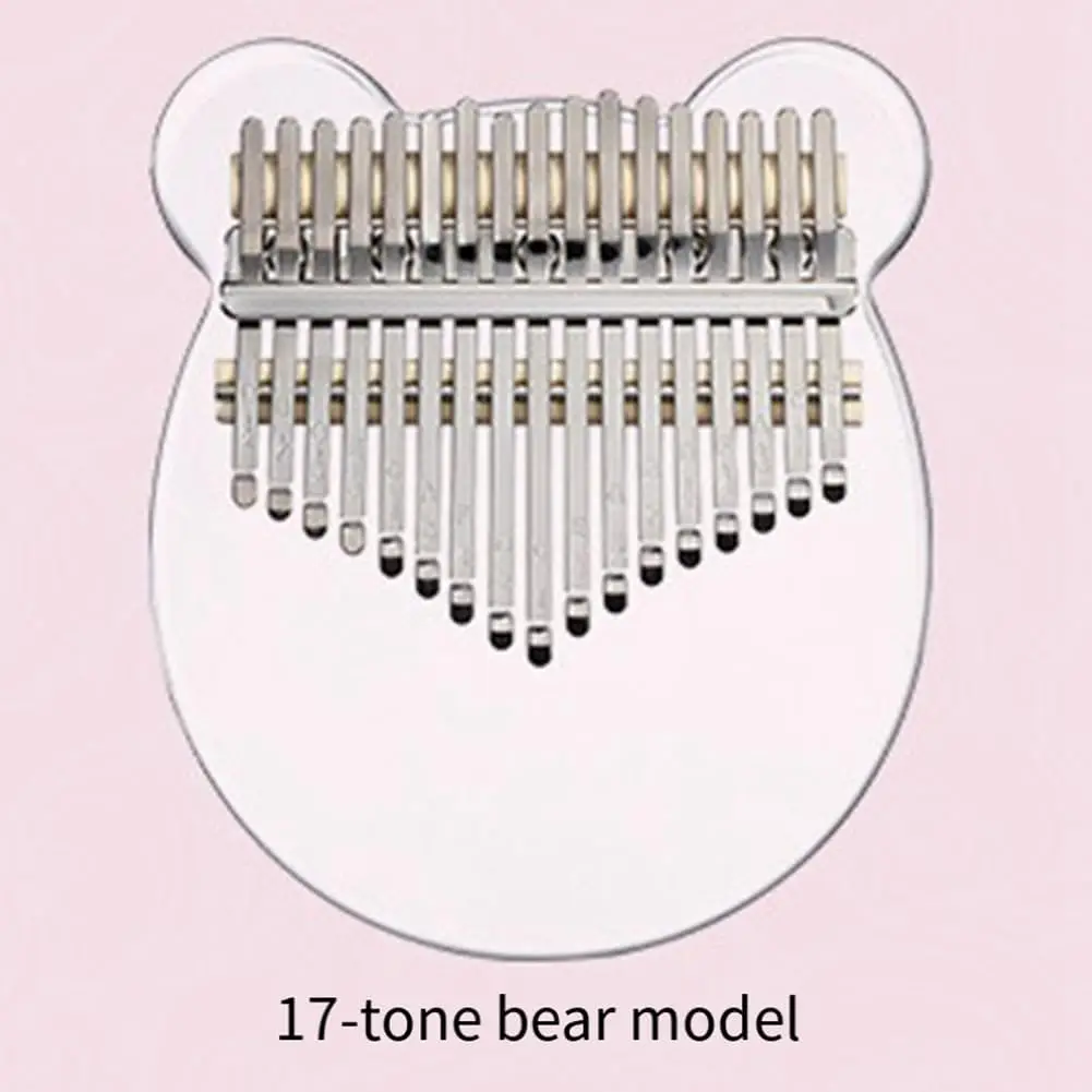 

A51Q-Kalimba 17 Keys Thumb Piano Clear Transparent Acrylic Finger Piano Instrument Music Accessories