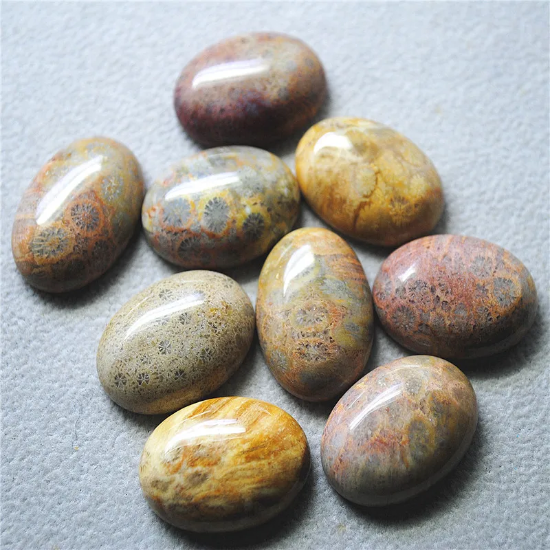 5PCS Natural Jasper Stone Cabochons Oval Shape No Hole New Agate BEADS Cabs Size 18X25MM Wholesale Price For Pendants Making