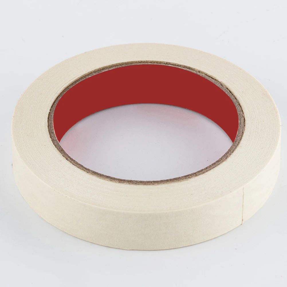 

6pcs Adhesive Textured Paper Masking Tape Strong Sticky Wrinkle Tape For Party Decor Wall Floor Furniture (Beige) Long Size No