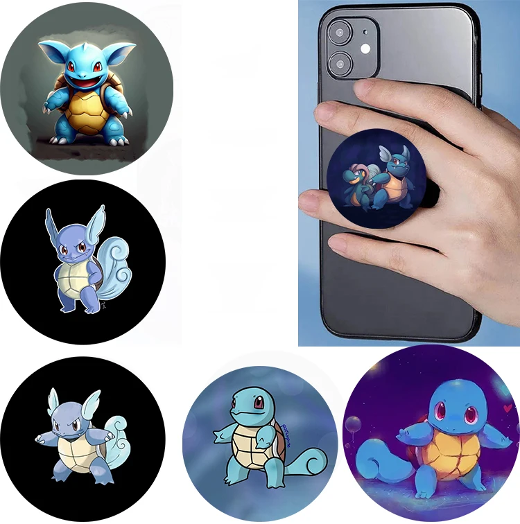 

Phone Holder Popping S-Squirtle Socket Stand For iPhone 16 Griptok Mobile Phone Accessories For Huawei Finger Ring Soporte Movil