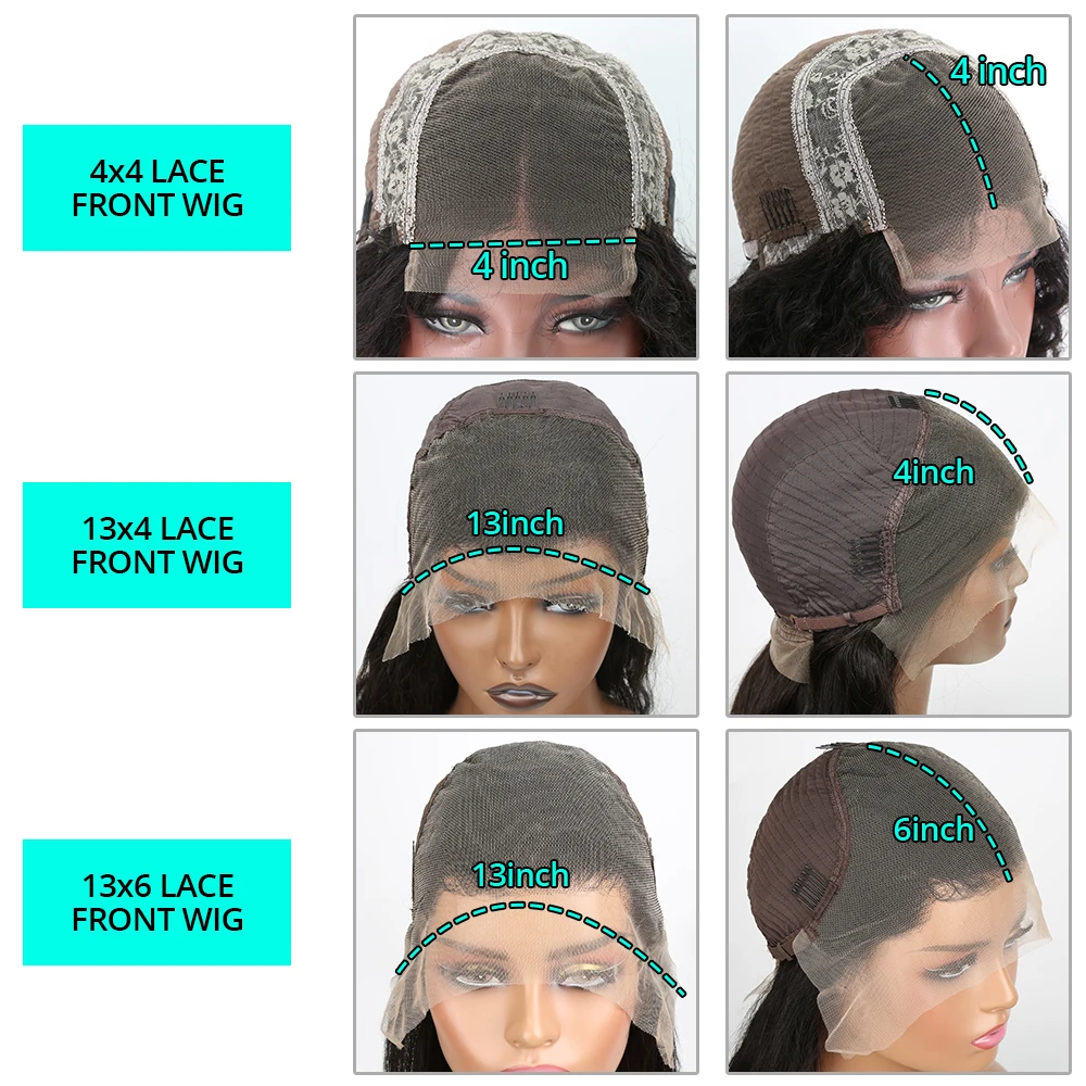 200% parrucche diritte 4x4 HD anteriori in pizzo 13x6 HD parrucca con chiusura in pizzo 13x4 HD parrucche brasiliane trasparenti per capelli umani Remy per donne nere