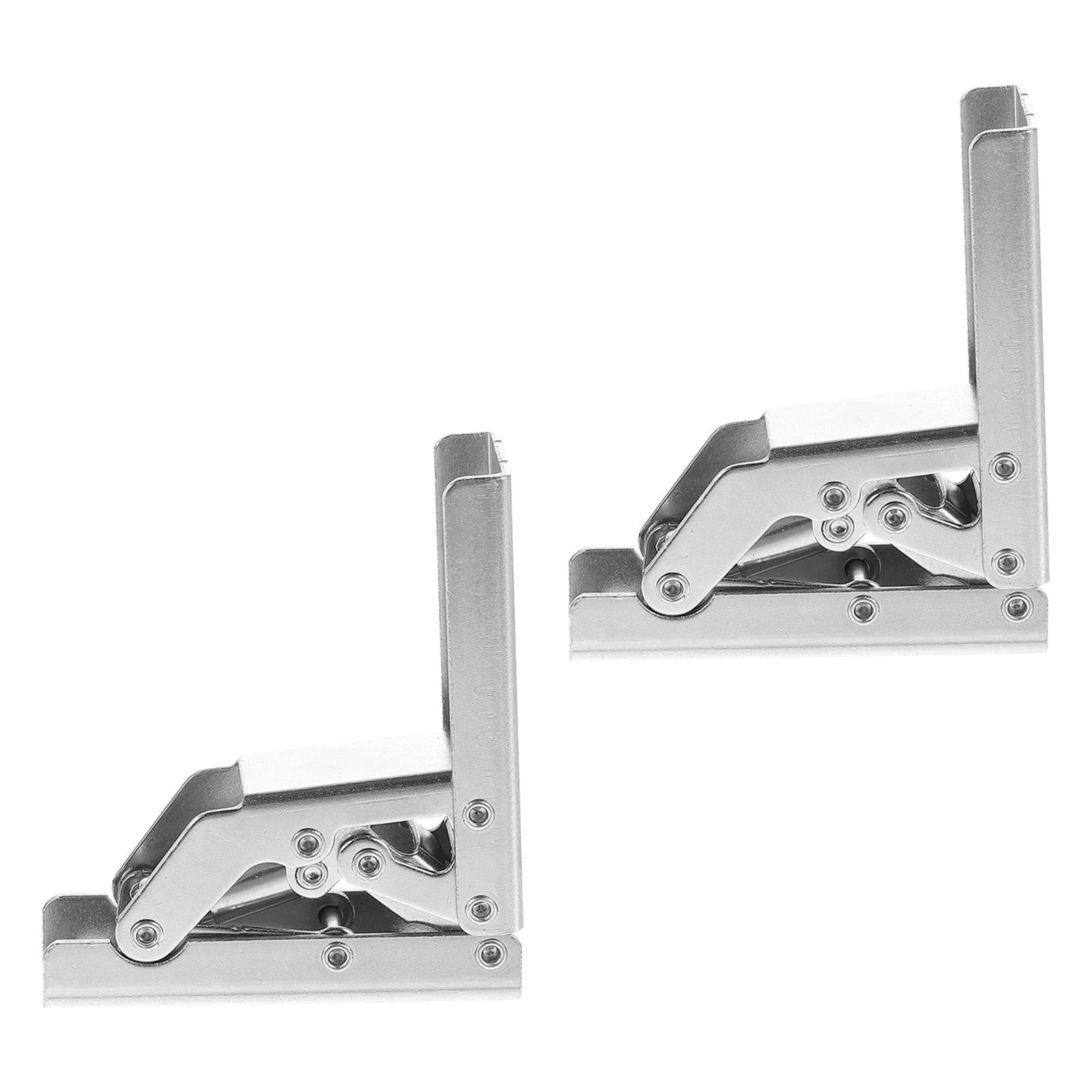 2Pcs Folding Hinge 90 Degree Hidden Invisible Brackets Large Bearing Capacity for Furniture Cabinet Drawer Shelf Kitchen