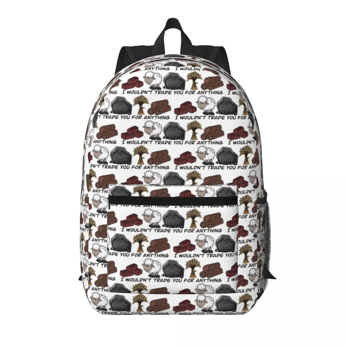 

I Wouldn't Trade You For Anything - Catan Student Backpack School Bag Hiking Travel Daypack for Boys Girls Bookbag Shoulder Bags