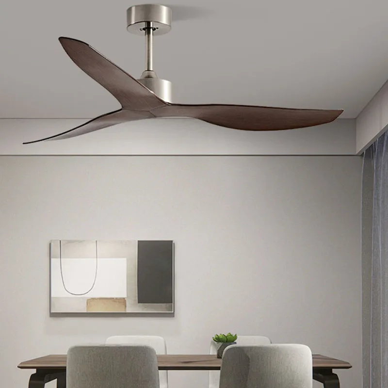 New Industrial Retro Ceiling Fans No Led Lights 42 Inch 52 Inch Silent Remote Control 110V 220V Fan Ventilator DC Motor Reverse