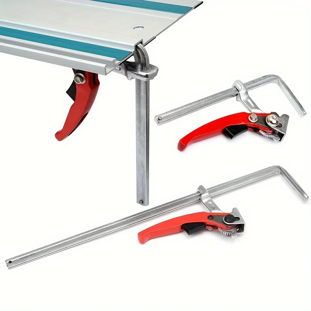 

1Pc Ratchet Table Clamp Quick Release Bar Clamp Steel Clamping F Track Clip For Hole Table and Guide Rail System Woodworking Too