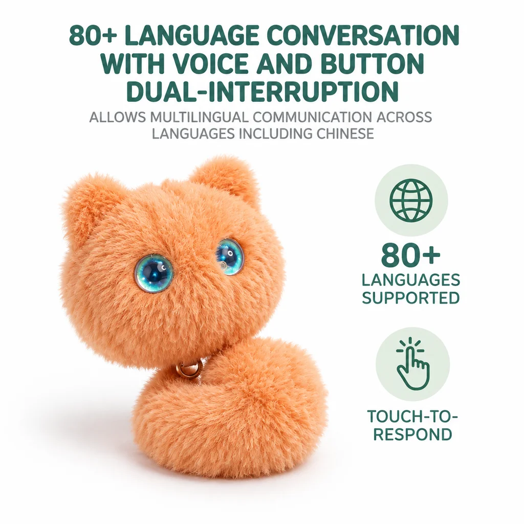 AI Chatbot ChatGPT Christmas Gift Companion Robot Chat Plush Pet Toy Interactive Rechargeable Educational Voice