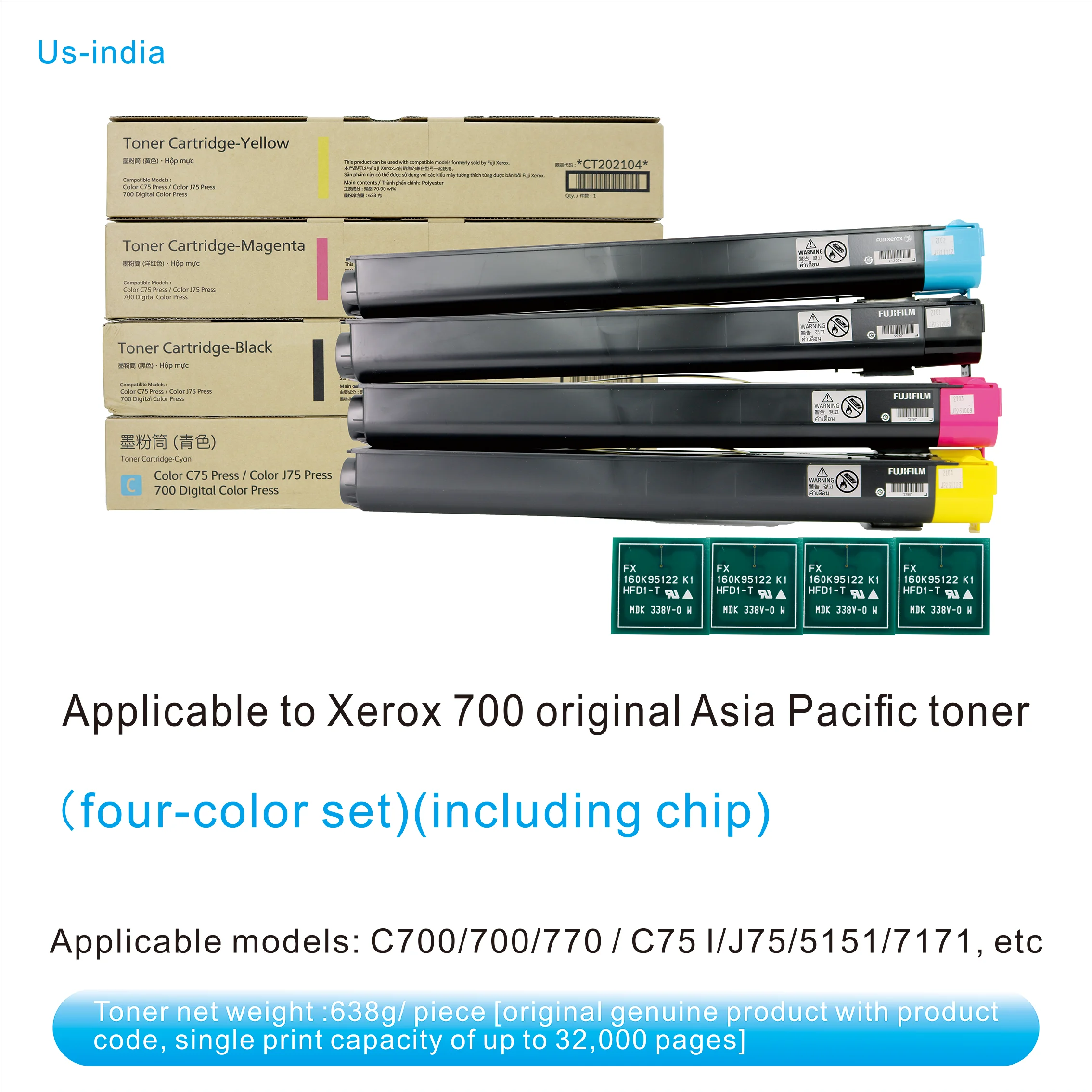 Imagem -02 - Xerox-cartucho de Toner C75 Ct202304 Xerox 700 Original Reembalado 700i 770 C75 J75