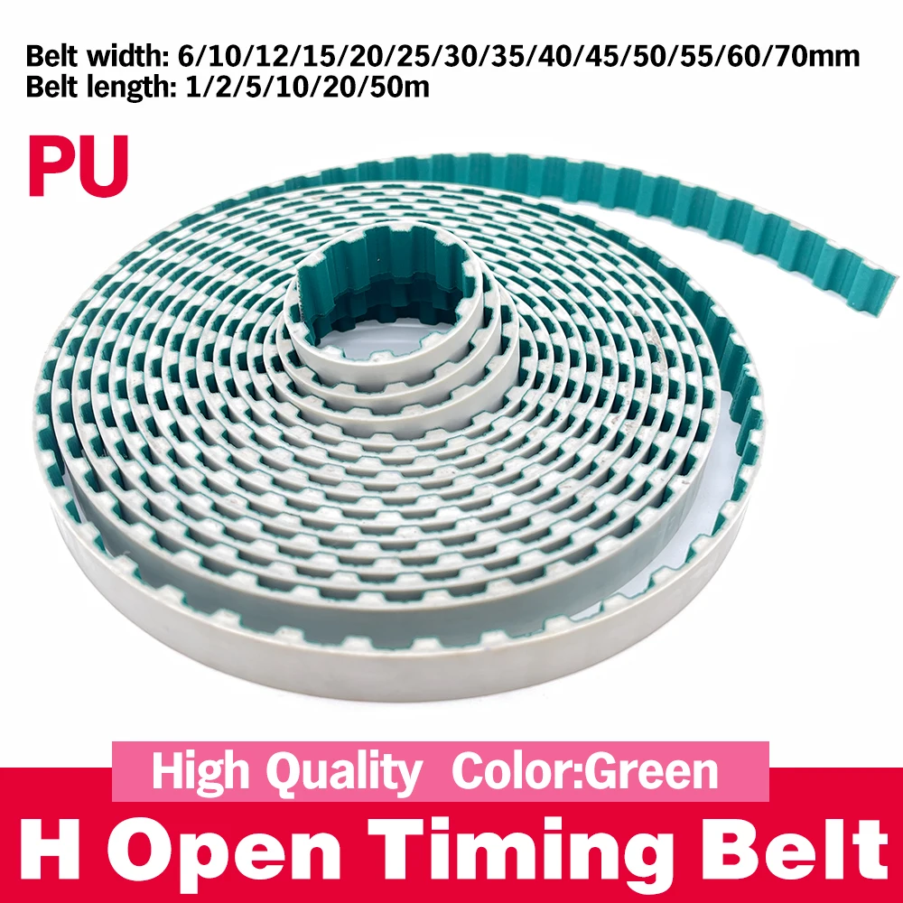 High Quality Polyurethane H Open Timing Belt With Steel Core For Industrial Applications Belt Width 6mm to 70mm Pitch 12.7mm