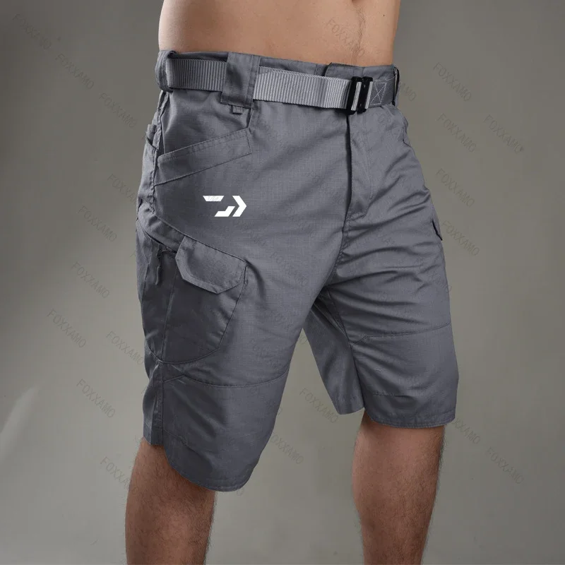 Outdoor Cargo Military Men Tactical Summer Waterproof Urban Shorts Trekking Camp Pants Multi Pocket Plus Size Fishing