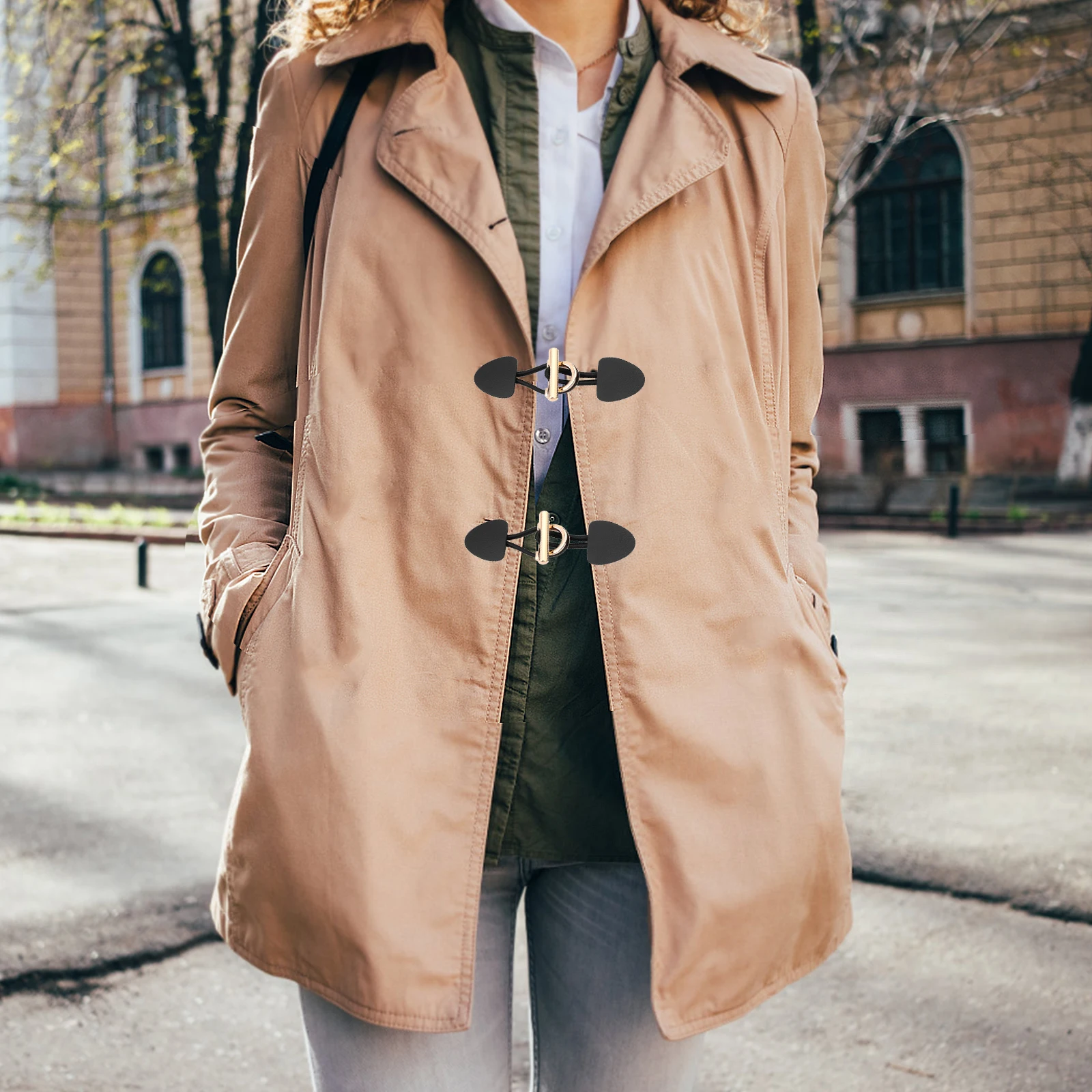 

Pu Toggle Buckles For Coat Cardigan Fastener Dress Waistband Buckle Clothing Accessories Diy Buckles