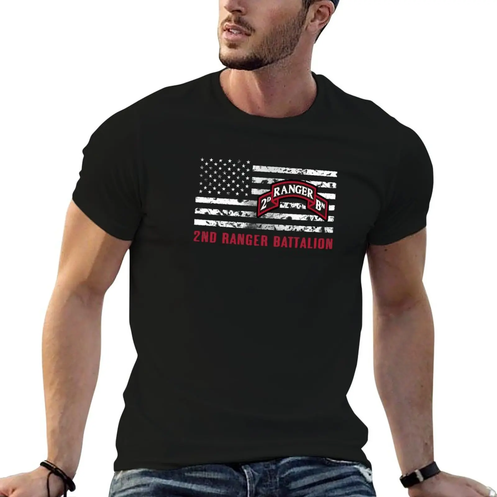 

2nd Ranger Battalion T-Shirt printed t shirts for man anime tshirt T-Shirt