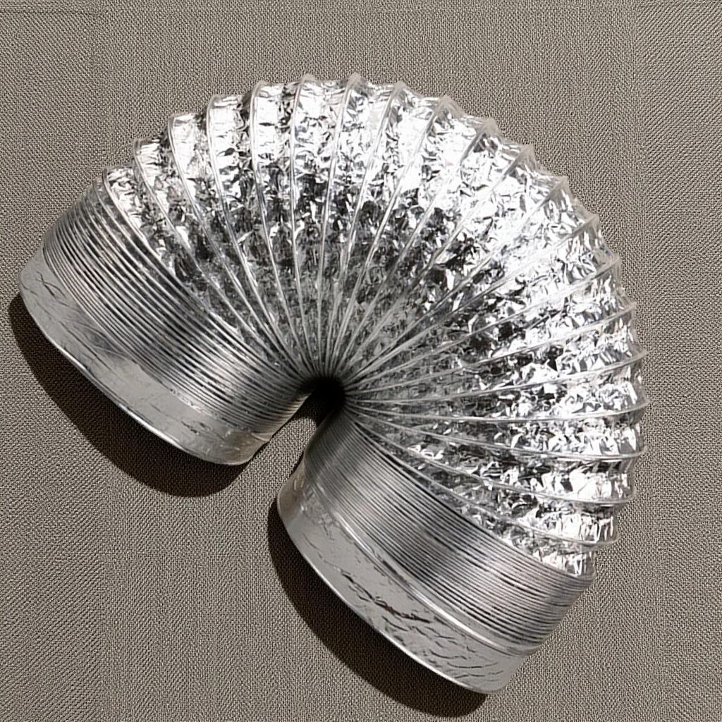 

1Pcs Fire-Resistant Aluminum Foil Duct Hose 2M 150Mm Diameter Thick Flexible Exhaust Ventilation Pipe for Hvac Dryer Bathroom