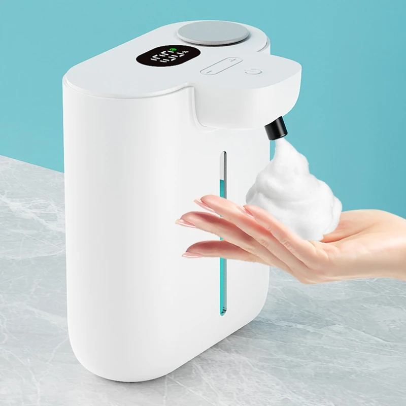 

500ML Automatic Liquid Soap Dispenser 4 Gear Wall Mount Smart Display Touchless Sensor Foam Dispensers Hand Washer