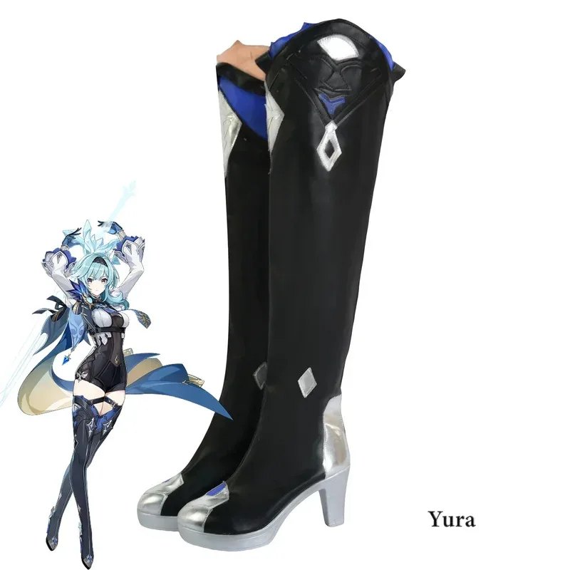 

Genshin Impact Eula Cosplay Shoes Chinese Style Anime Halloween Women for Game Role Playing Props