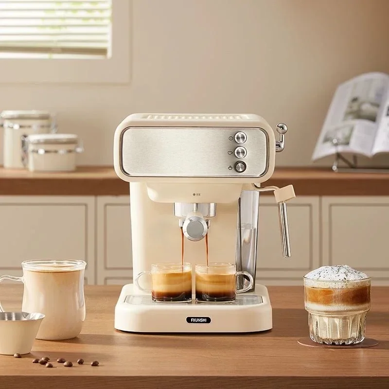 New home coffee machine small espresso machine Portable semi-automatic coffee machine Steam milk frothing function Italian Latte