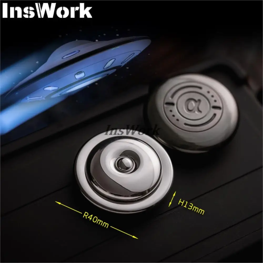 UFO hactic Coin Composite Push Slider, juguetes de descompresión de Metal, Spinner Fidget, juguetes antiestrés, Fidget magnético EDC