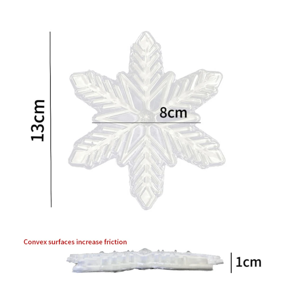 2pcs Snowboard Stomp Pads Plastic Snowflake Shape Anti-slip Sticker For Winter Snow Ice Snowboard Mat Replace Accessories