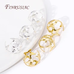 18K Gold Plated Brass Flower Bead Cap Large Star Shape Beads Caps for Beads DIY Beading Jewelry Making Supplies Wholesale