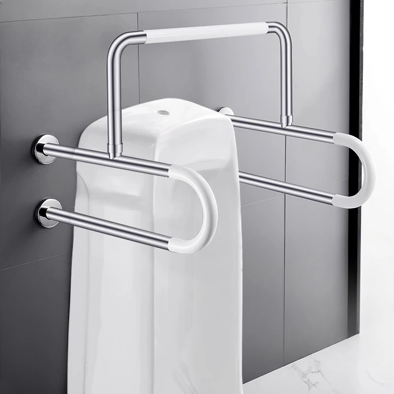 

Handicap Grab Bars Sturdy Stainless Steel Handrails Toilet Support for Elderly Rail Waterproof Toilet Urinal Handrail Handle