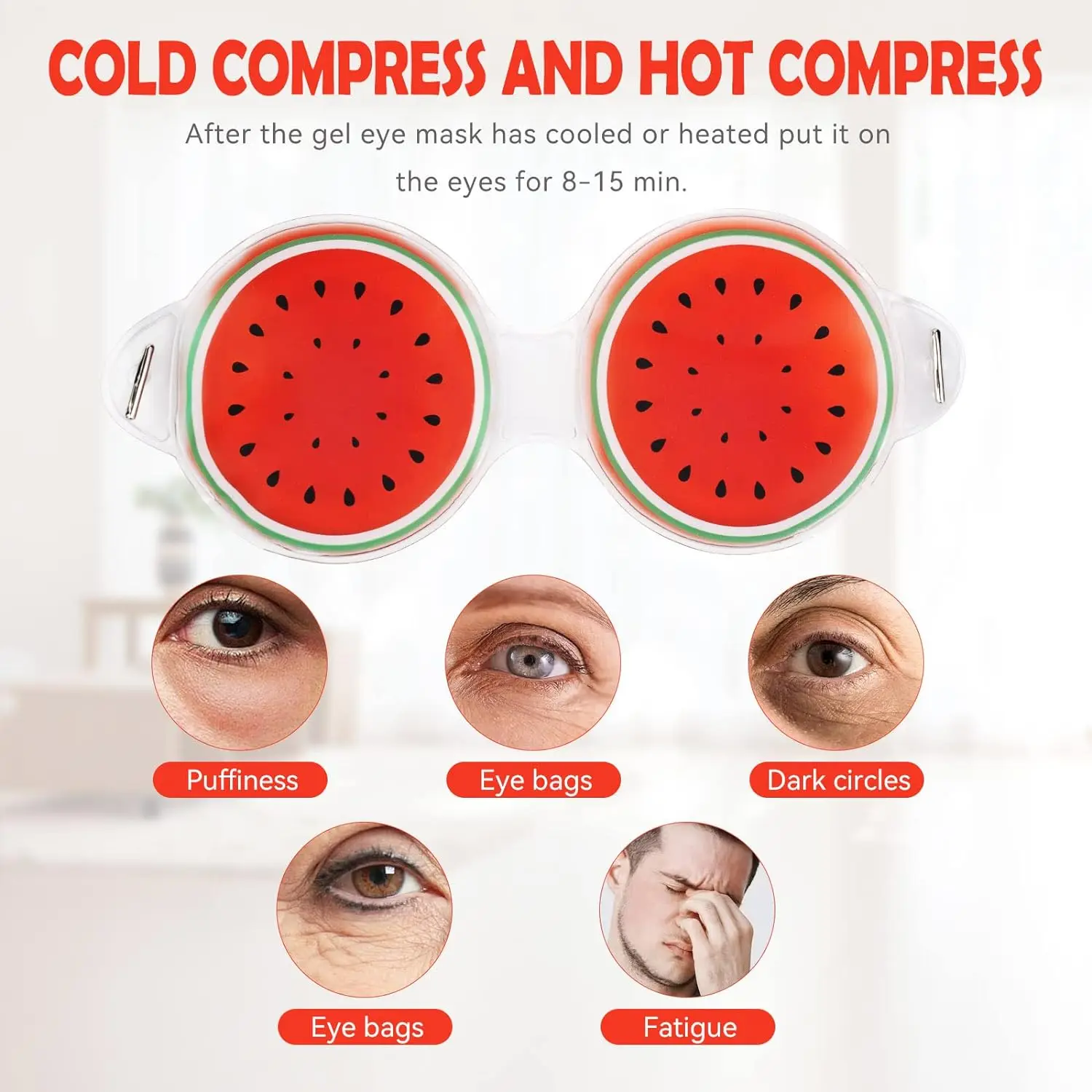 43g Ice Pack Eye Mask With Eye Holes Heat Therapy Gel Cooling Soothing Tired Eye Care Tool For Women