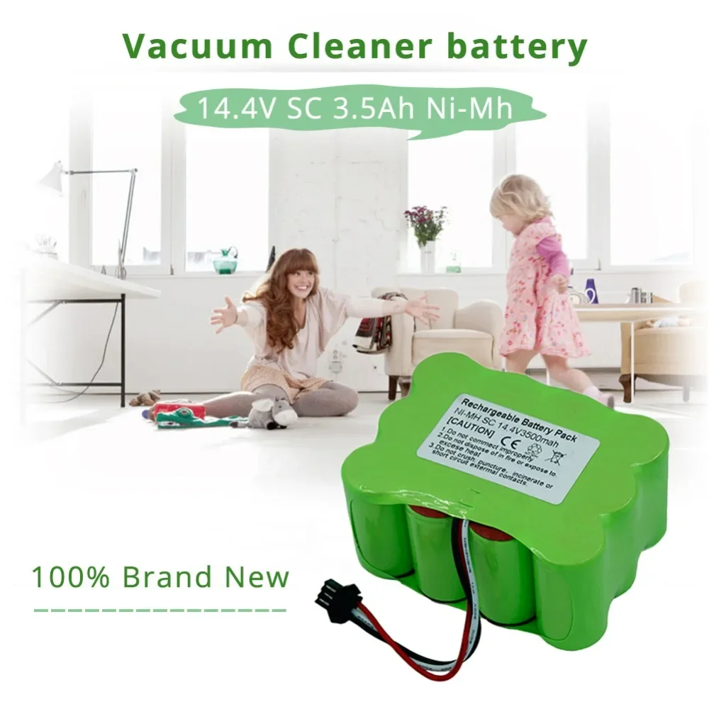 New Type 14.4V SC 3500mAh Ni-MH Vacuum Cleaner battery for KV8 Cleanna XR210 XR510 series Zebot Z520 Fmart R770 S350