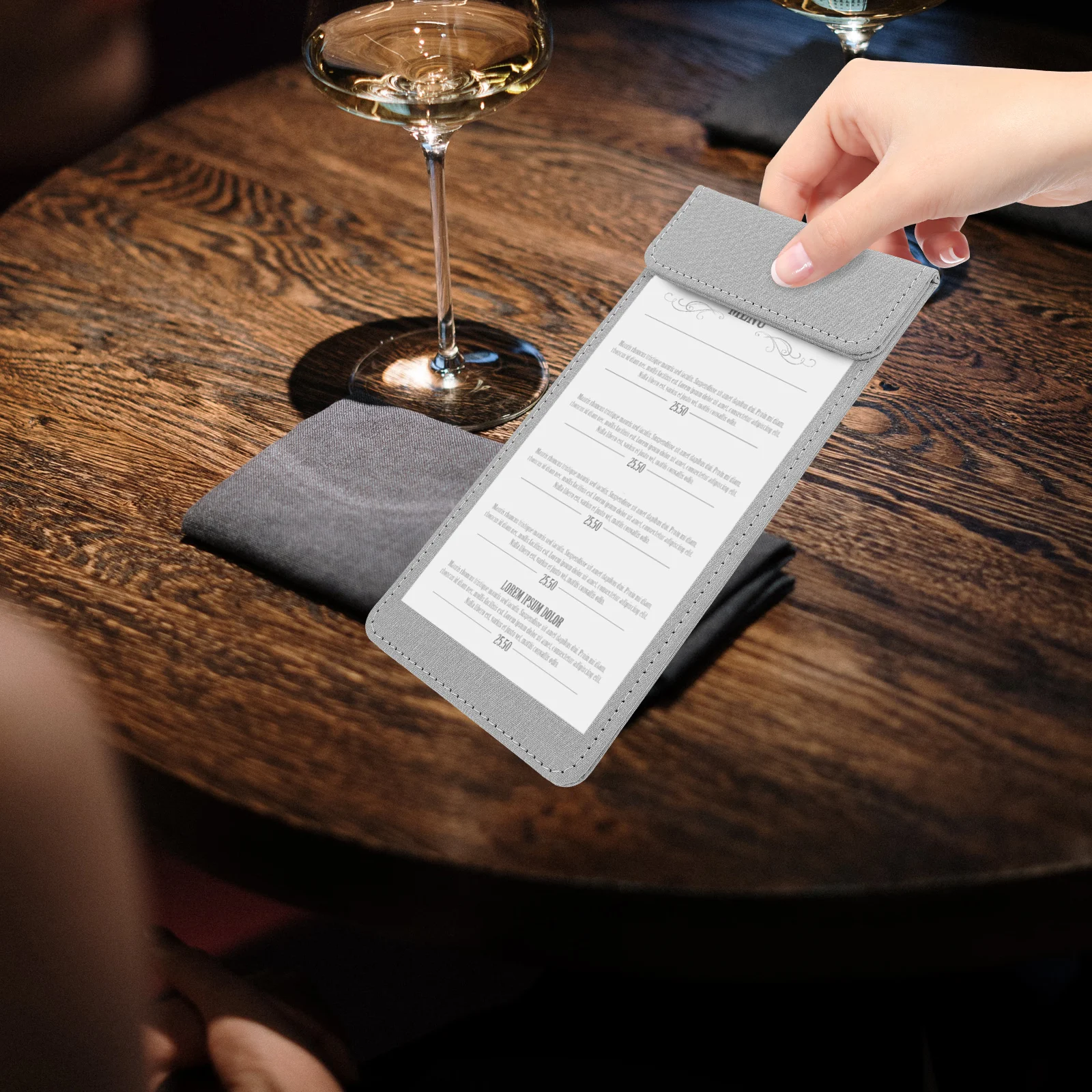 

Restaurant Check Presenter Guest Server Book Cash Register Card Menu Book Folder Hotel Meal Price Holder