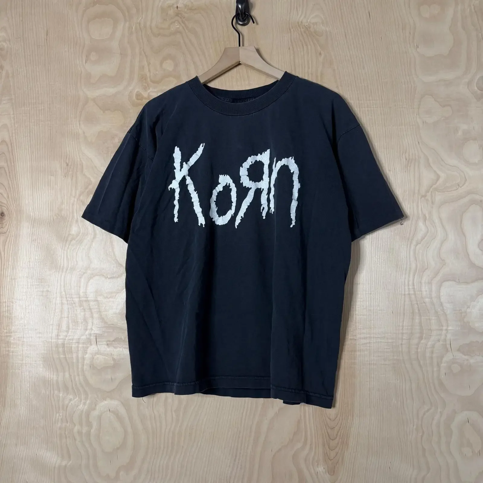 Vintage 90s Korn Neidermayer amp 39 s Mind Double Sided Black Cotton T Shirt size XL vintage Washed graphic Soft