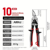 Multi purpose industrial scissors, metal keel scissors, aviation stainless steel thin iron sheet scissors, right end aviation sc