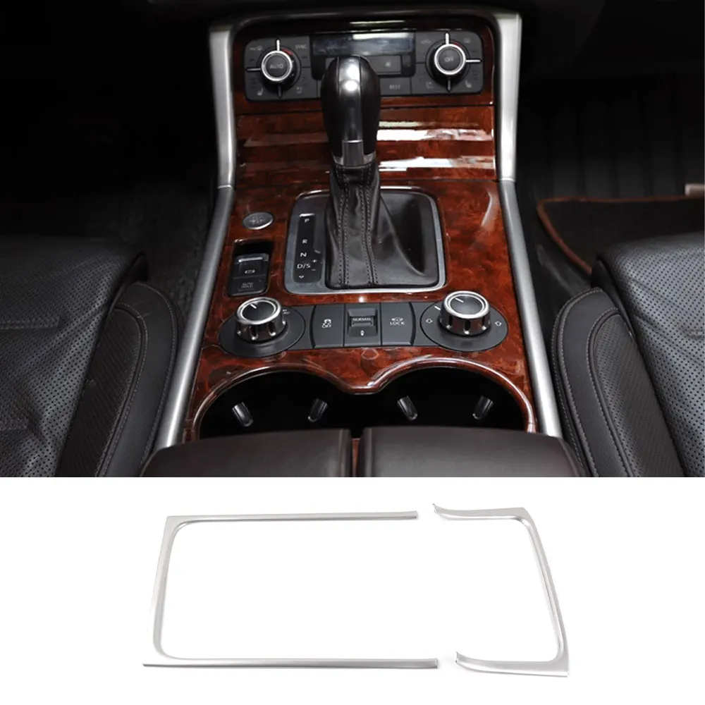 

For Volkswagen Touareg 2011-2018 model center console water cup frame decorative strip gear shift frame Touareg interior modific