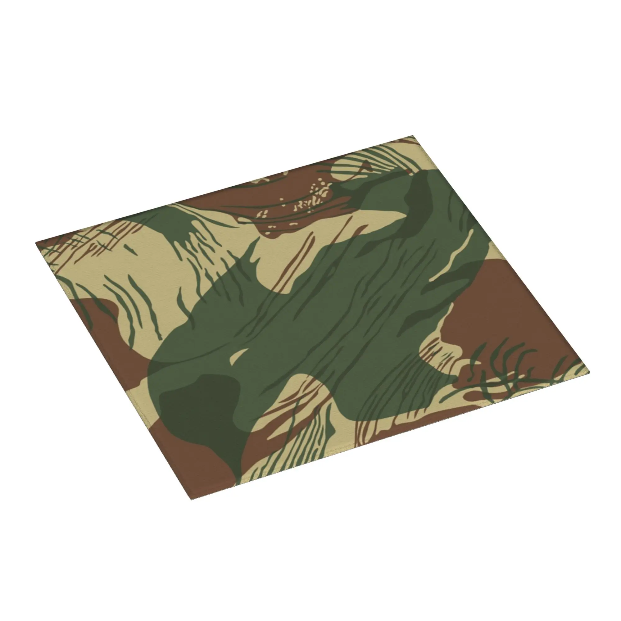 Rhodesian War Camouflage Drying Mat For Kitchen Waterproof Non‑Slip Oil Proof Reusable Camo Bathroom Countertop Protector Mat