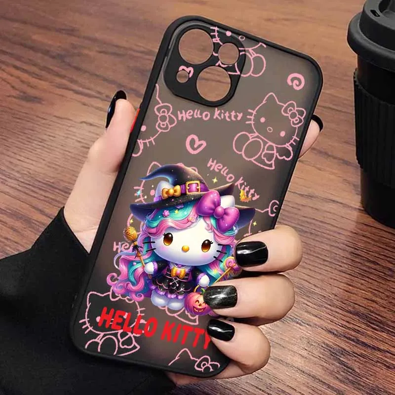 Linda piel negra surf Hello Kitty para Samsung A56 A55 A54 A53 A36 A34 A33 32 31 A26 25 24 23 22 21S A17 16 15 07 06 funda de teléfono