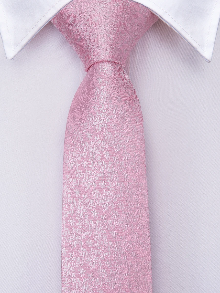 Pink Floral Solid Silk Tie For Children Luxury Designer Handky Child Necktie 120CM Long 6CM Wide Fashion Party Dropship Hi-Tie