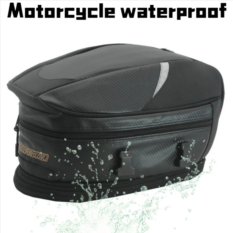 

High Capacity Canvas Motorcycle Rider Backpack Wholesale Waterproof Tank Tail Bag Rear Seat Bag Multi-Function Motorbike