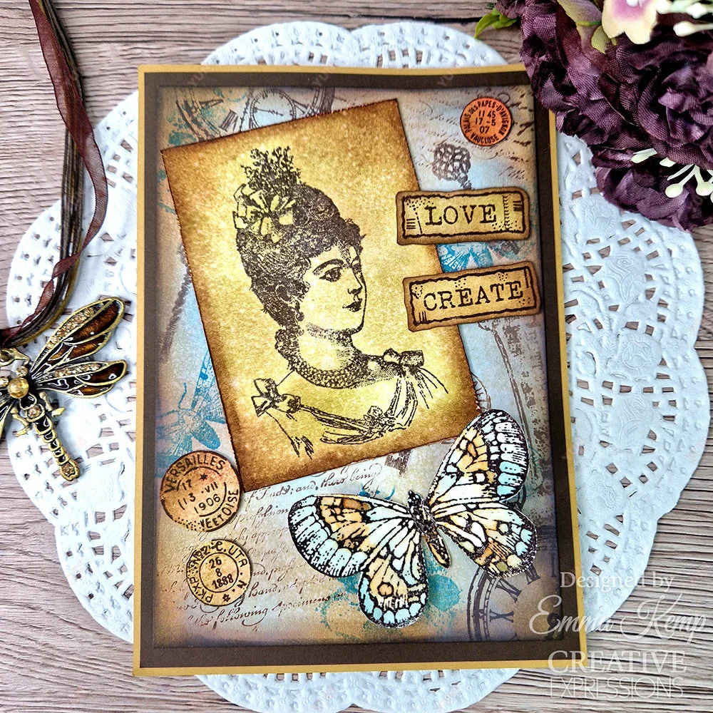 Vintage Lady Labels Fragments Metal Cutting Dies DIY Scrapbooking Pocket Watch Garden Stamps Stencil Set