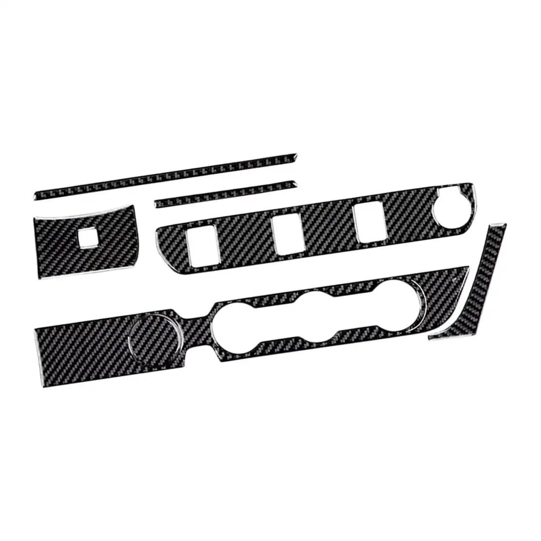 Black Carbon Fiber Center Console Control Button Panel Cover Trim Sticker Fit for Toyota Tacoma 2016-2019 2020 2021 2022 2023