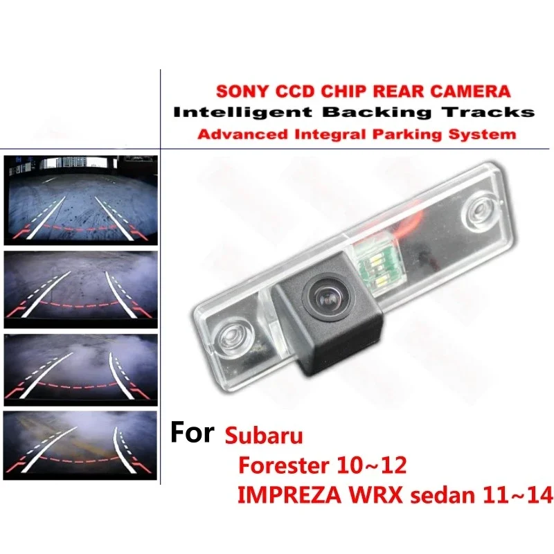 

for Subaru Forester IMPREZA WRX sedan 10~14 CCD Intelligent Dynamic Trajectory Rear View Reverse Backup Tracks Camera Waterproof