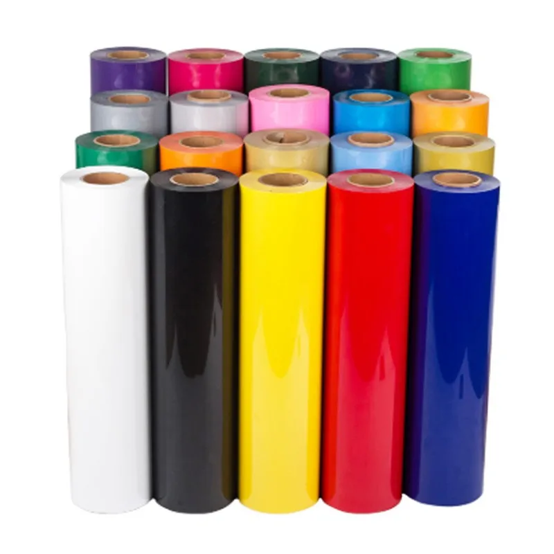 PU Heat Transfer Vinyl Film Iron On T-shirts Garment Hot Press Craft Vinyl HTV Printing Clothes Bags for Cameo Cutter Sheet DIY