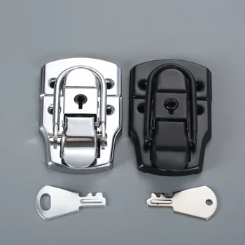 1 ensemble de loquet de boîte à loquet 76x45mm, cadenas en métal avec clés, boîte à bijoux, armoire, bagages, boîte à outils, meubles, boucle, noyau de colle