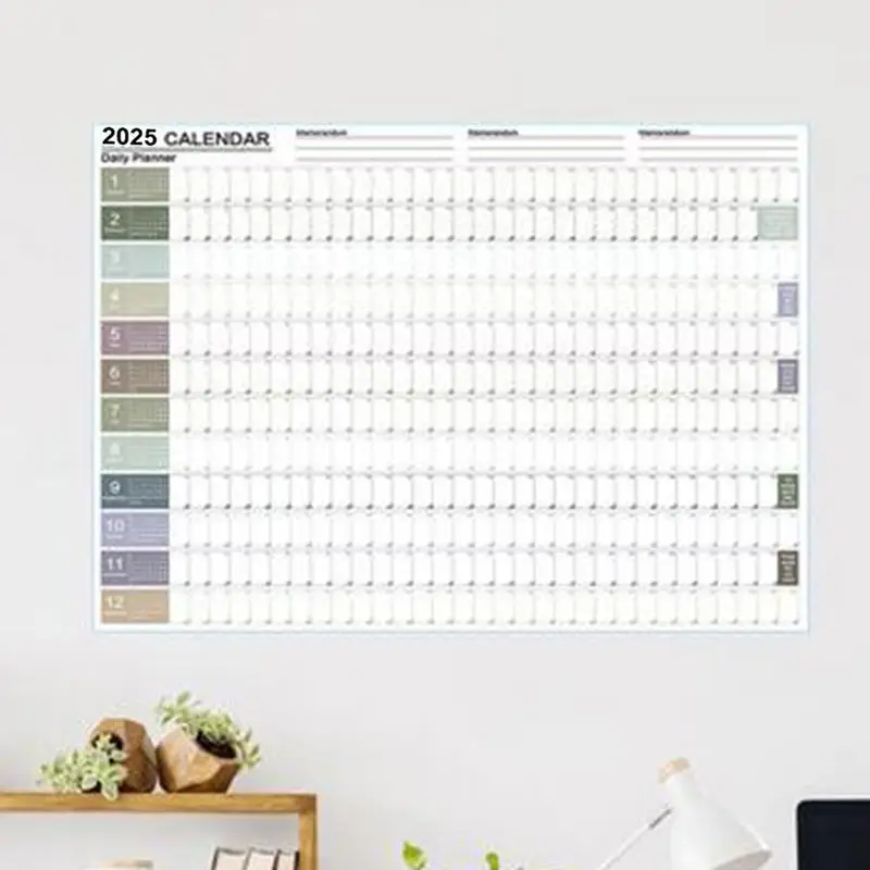 Wall Calendar Planner Annual Calendar 2025 Year Planner Wall Calendar 2025 Year Planner Annual Calendar 12 Month Planner For