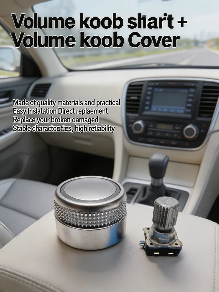 Auto Volume Knob Shaft Cover Knob Rotary Switch For A6 2012-2018 4G0919070 Car Interior Accessories Control Knob