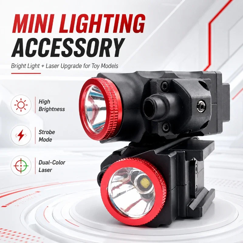 Long Lasting Mini Illumination Fitting Bright Constant & Strobe Light Adjustable Dual Color Beam For Hobby Model Parts