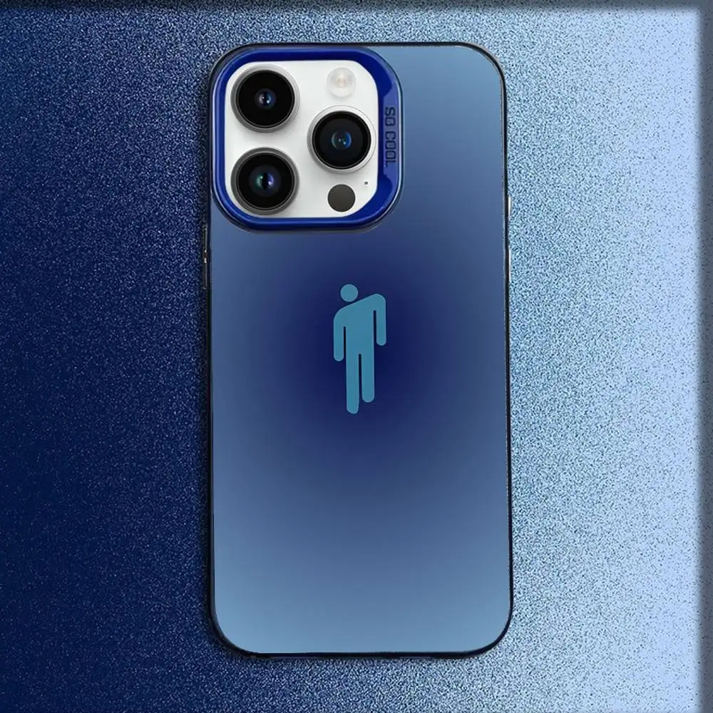 B-Billie B-BLUE Eilish المغني جراب هاتف آيفون 17,16,15,14,13,12,11,Pro,Max,Plus,E,SE4,Air,Mini Blue IMD Box