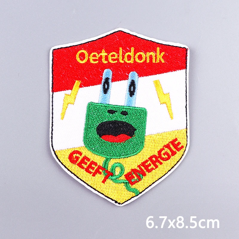 2024 Netherland Oeteldonk Emblem Embroidery Patches For Clothes Carnival Frog Iron On Patch Thermoadhesive Patch For Gift DIY