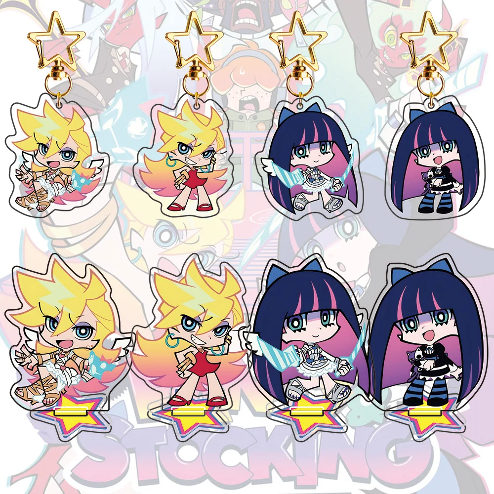 New Panty & Stocking with Garterbelt 2026  Model Acrylic Standee & Keychain | Panty Stocking Figure Charm Collectible.