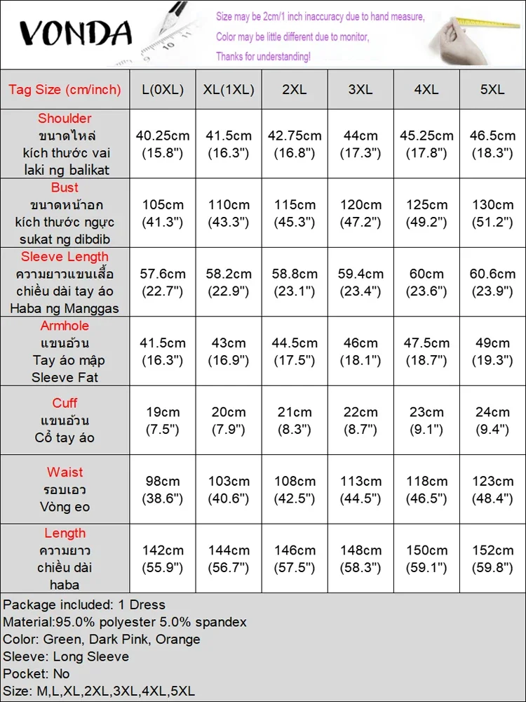 فساتين فوندا النسائية مقاس كبير 2025 مطبوعة للخريف بأكمام طويلة مكشكشة فستان صيفي طويل كبير الحجم رداء رقبة دائرية فساتين بوهيمية غير رسمية #6