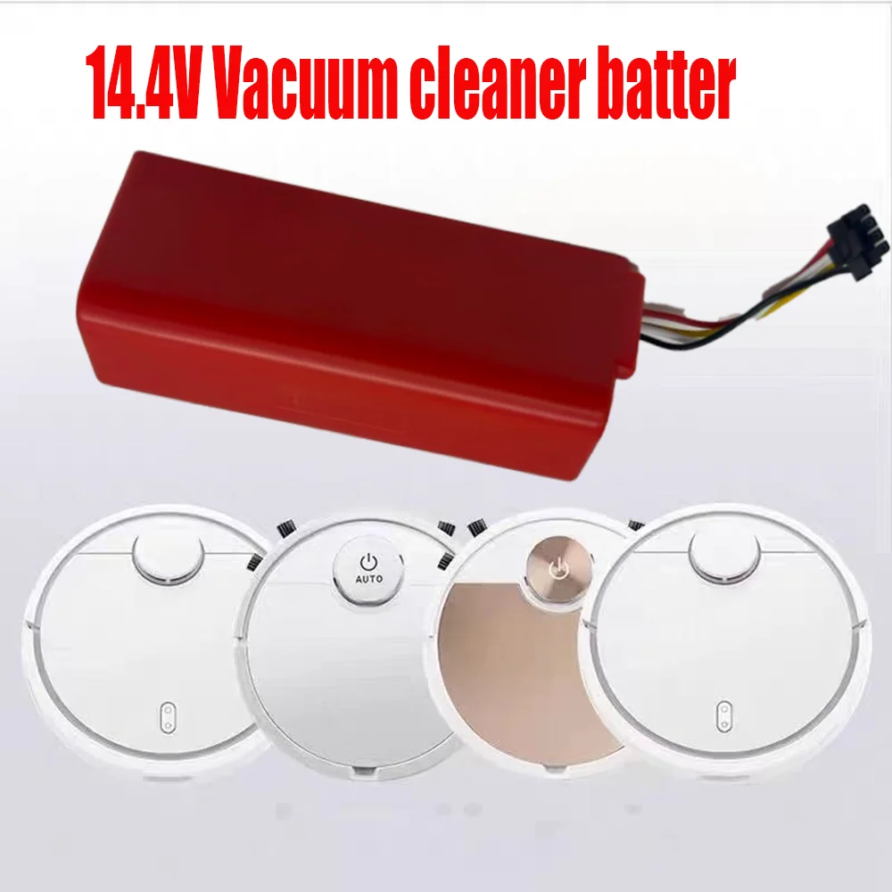 

14.4V new 12800mAh Xiaomi robot vacuum cleaner battery replacement Suitable for Xiaomi Roborock S5 S50 S51 S55 S65 MAX S6 parts