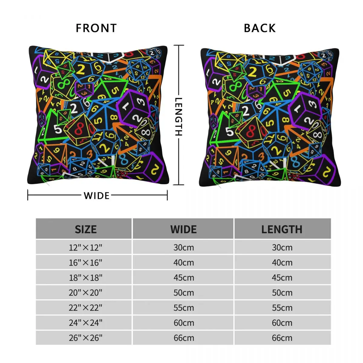 This Is How I Roll Dice Square Pillowcase Polyester Linen Velvet Pattern Zip Decor Sofa Cushion Cover